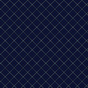 Tricoline Xadrez Inverness Marinho, 100%Alg, 50cm x 1,50mt