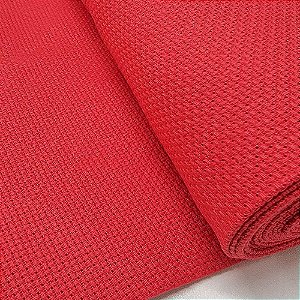 Tecido Etamine Vermelho p Bordado 100% Algodão 50cm X 1,40mt