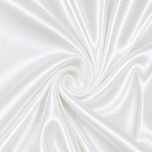 Tecido Cetim Liso Branco 100% Poliéster 1mt x 1,50mt