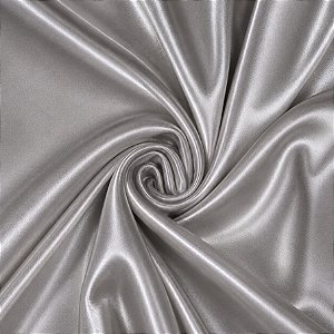 Tecido Cetim Liso Cinza 100% Poliéster 1mt x 1,50mt