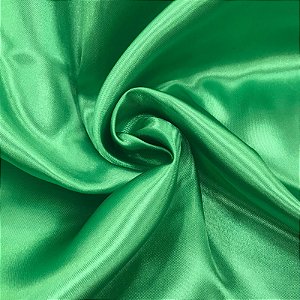 Tecido Cetim Liso Verde Bandeira 100% Poliéster 1mt x 1,50mt