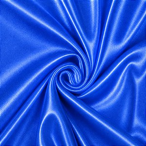 Tecido Cetim Liso Azul Royal 100% Poliéster 1mt x 1,50mt