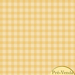 Tricoline Xadrez Amarelo, 100% Algodão, 50cm x 1,50mt