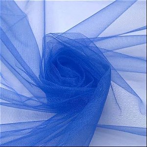 Tecido Tule Liso (Azul Royal) 100% Poliéster 1mt x 1,20mt