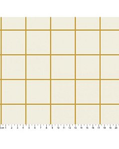 Tricoline Grid Natalino 24 Bege 100% Algodão 50cm x 1,50mt