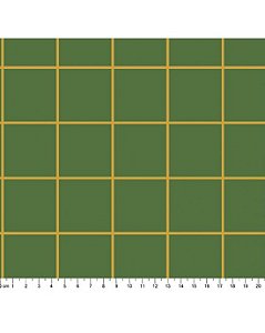 Tricoline Grid Natalino 23 Verde 100% Algodão 50cm x 1,50mt