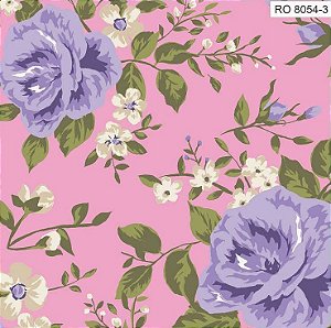 Tricoline Romantique 3 Rosa 100% Algodão, 50cm x 1,50mt