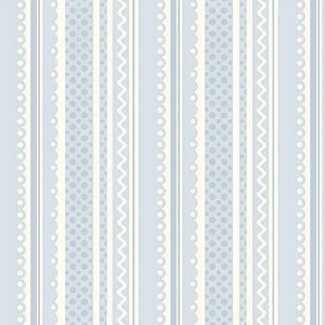 Tricoline Listrado Doce de Coco Azul 100%Algod, 50cm x 1,50m