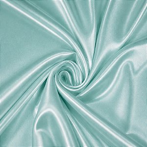 Tecido Cetim Liso Verde Água 100% Poliéster 1mt x 1,50mt