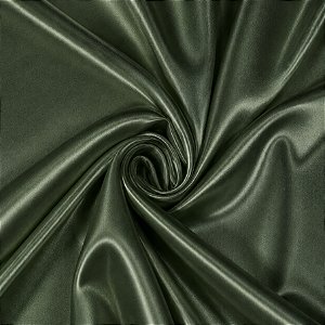 Tecido Cetim Liso Verde Musgo 100% Poliéster 1mt x 1,50mt