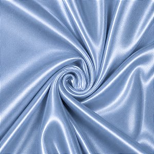 Tecido Cetim Liso Azul Claro 100% Poliéster 1mt x 1,50mt
