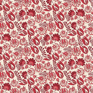 Tricoline Floral Country French 18, 100% Algod, 50cm x 1,50m
