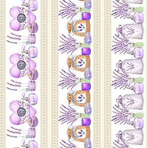 Tricoline Digital Barrados Lavanda, 100% Algod, 50cm x 1,50m