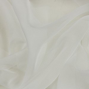 Tecido Chiffon Musseline Off White 100% Poliéster 1mt X1,45m