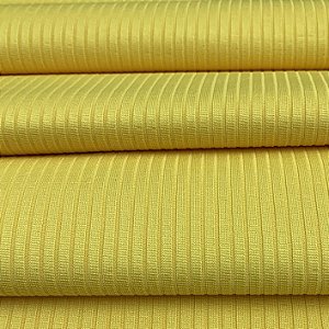 Tecido Malha Canelada Com Elastano (Amarelo) 1mt x 1,60mt