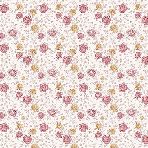 Tecido Tricoline Floral Blush Blossom 04, 50cm x 1,50mt