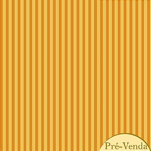 Tecido Tricoline Listrado Amarelo e Mostarda, 50cm x 1,50mt