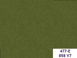Tricoline Neutro Caracol Verde, 100% Algodão, 50cm x 1,50mt