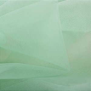 Tecido Tule Liso (Verde Água) 100% Poliéster 1mt x 1,20mt