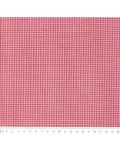 Tricoline Mini Xadrez Fio Tinto (Vermelho) 100% Alg. 50cm x 1,50mt