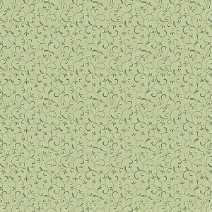 Tricoline Arabesco Verde Cana, 100% Algodão, 50cm x 1,50mt