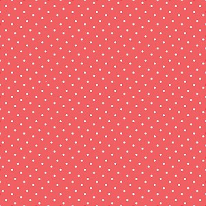 Tecido Tricoline Poá Fab Tomate, 100% Algodão, 50cm x 1,50mt