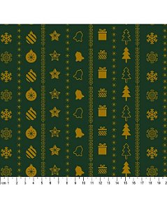 Tricoline Natal Gold 09 (Verde) 100% Alg 50cm x 1,50mt