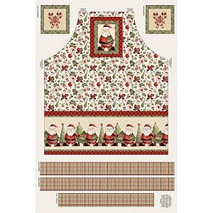 Tecido Tricoline Digital Painel Avental Natal, 1,10m x 1,50m