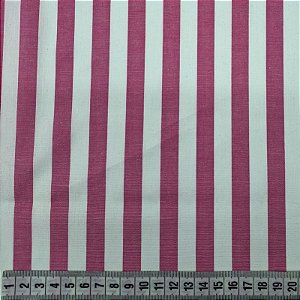 Tricoline listrado Fio Tinto L230 Pink 100%Alg. 50cm x 1,50m