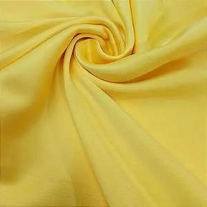Tecido Cetim / Crepe Prada Amarelo Canário (50cm x 1,40mt)