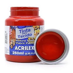 Tinta Para Tecido Acrilex Fosca 250ml - 583 Vermelho Tomate