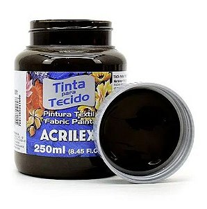 Tinta Para Tecido Acrilex Fosca 250ml - 520 Preto