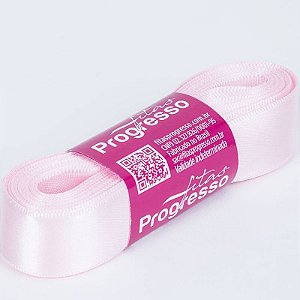 Fita De Cetim Progresso Rosa Claro CF005, 22mm - Peça 10mt