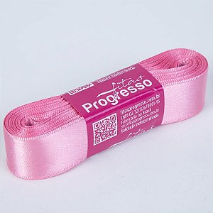 Fita De Cetim Progresso Rosa Escuro CF005, 22mm - Peça 10mt