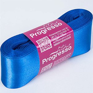 Fita De Cetim Progresso Azul Royal CF009, 38mm - Peça 10mt