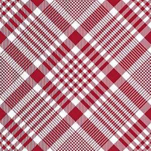 Tricoline Xadrez Diagonal Vermelho, 100%Algod. 50cm x 1,50mt