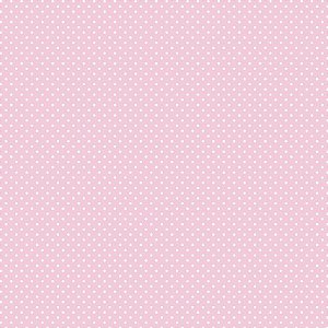 Tricoline Poá Peri Branco Fundo Rosa Claro, 50cm x 1,50mt