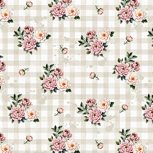 Tricoline Digital Flower Love 07 Cris Poletto, 50cm x 1,50mt