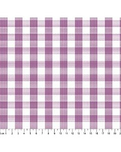 Tricoline Fio Tinto Xadrez 20XM Roxo 100% Alg 50cm x 1,50mt