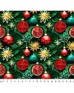 Tricoline Estampa Digital Natal 2024 (Cor 17) 50cm X 1,50mt