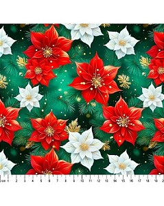 Tricoline Estampa Digital Natal 2024 (Cor 14) 50cm X 1,50mt