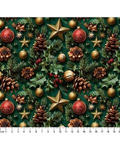Tricoline Estampa Digital Natal 2024 (Cor 11) 50cm X 1,50mt