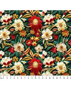 Tricoline Estampa Digital Natal 2024 (Cor 10) 50cm X 1,50mt