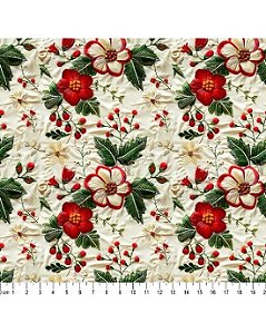 Tricoline Estampa Digital Natal 2024 (Cor 09) 50cm X 1,50mt
