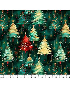 Tricoline Estampa Digital Natal 2024 (Cor 07) 50cm X 1,50mt