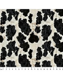 Tricoline Digital 3D Animal Print Vaca Preto (50cm x 1,50mt)