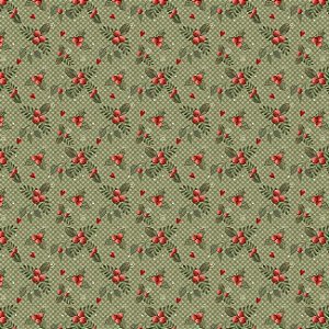 Tricoline Digital Mini Azevinhas, 100% Algodão 50cm x 1,50mt