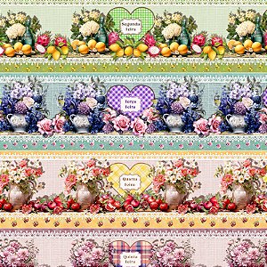 Tricoline Digital Home Decor Barrado Semaninha 50cm x 1,50mt