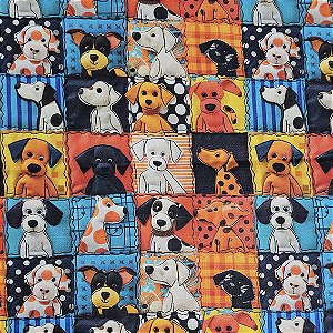 Tricoline Digital Patchpets 04, 100%Algodão, 50cm x 1,50mt