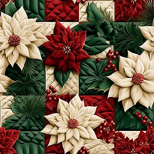 Tricoline Digital Quilt Christmas 6, 100% Alg, 50cm x 1,50mt